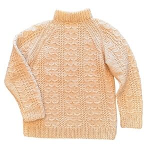 Unisex Cozy Cream Cable Knit Sweater from Greece.